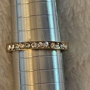 Women's sterling silver & CZ wedding band 8.5